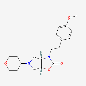 (3aS*,6aR*)-3-[2-(4-methoxyphenyl)ethyl]-5-(tetrahydro-2H-pyran-4-yl)hexahydro-2H-pyrrolo[3,4-d][1,3]oxazol-2-one