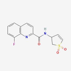 N-(1,1-dioxido-2,3-dihydro-3-thienyl)-8-fluoro-2-quinolinecarboxamide