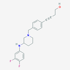 4-[4-({3-[(3,4-difluorophenyl)amino]-1-piperidinyl}methyl)phenyl]-3-butyn-1-ol