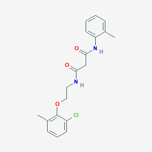 molecular formula C19H21ClN2O3 B4530158 N-[2-(2-chloro-6-methylphenoxy)ethyl]-N'-(2-methylphenyl)malonamide 