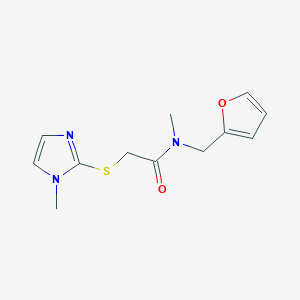 N-(2-furylmethyl)-N-methyl-2-[(1-methyl-1H-imidazol-2-yl)thio]acetamide trifluoroacetate