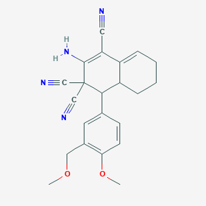 2-amino-4-[4-methoxy-3-(methoxymethyl)phenyl]-4a,5,6,7-tetrahydro-1,3,3(4H)-naphthalenetricarbonitrile