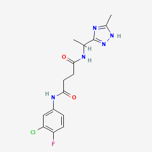 N-(3-chloro-4-fluorophenyl)-N'-[1-(5-methyl-4H-1,2,4-triazol-3-yl)ethyl]succinamide