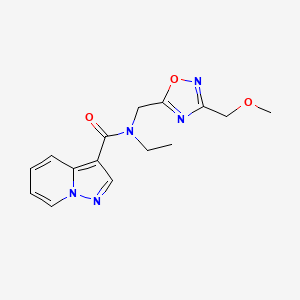 N-ethyl-N-{[3-(methoxymethyl)-1,2,4-oxadiazol-5-yl]methyl}pyrazolo[1,5-a]pyridine-3-carboxamide