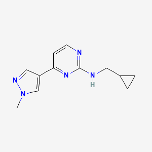 N-(cyclopropylmethyl)-4-(1-methyl-1H-pyrazol-4-yl)pyrimidin-2-amine