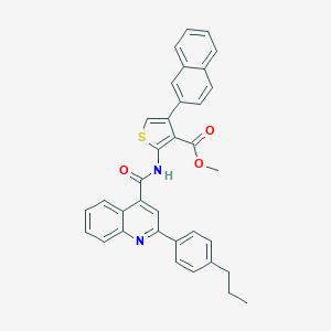 Methyl 4-(2-naphthyl)-2-({[2-(4-propylphenyl)-4-quinolinyl]carbonyl}amino)-3-thiophenecarboxylate