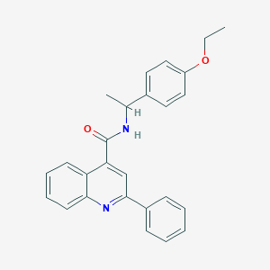molecular formula C26H24N2O2 B453022 N-[1-(4-ethoxyphenyl)ethyl]-2-phenylquinoline-4-carboxamide 