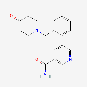 molecular formula C18H19N3O2 B4530222 5-{2-[(4-oxo-1-piperidinyl)methyl]phenyl}nicotinamide 