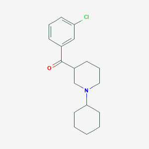 molecular formula C18H24ClNO B4530225 (3-chlorophenyl)(1-cyclohexyl-3-piperidinyl)methanone 