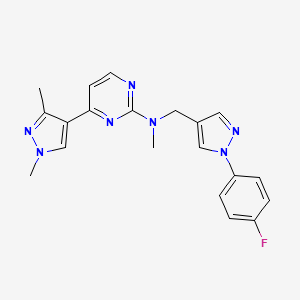 4-(1,3-dimethyl-1H-pyrazol-4-yl)-N-{[1-(4-fluorophenyl)-1H-pyrazol-4-yl]methyl}-N-methylpyrimidin-2-amine