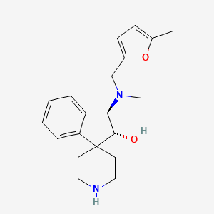 rel-(2R,3R)-3-{methyl[(5-methyl-2-furyl)methyl]amino}-2,3-dihydrospiro[indene-1,4'-piperidin]-2-ol bis(trifluoroacetate) (salt)