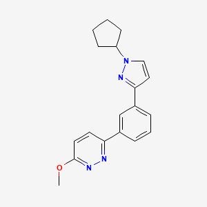 3-[3-(1-cyclopentyl-1H-pyrazol-3-yl)phenyl]-6-methoxypyridazine