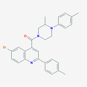 molecular formula C29H28BrN3O B453025 [6-Bromo-2-(4-methylphenyl)quinolin-4-yl][3-methyl-4-(4-methylphenyl)piperazin-1-yl]methanone 