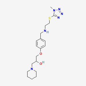 molecular formula C19H30N6O2S B4530261 1-{4-[({2-[(1-methyl-1H-tetrazol-5-yl)thio]ethyl}amino)methyl]phenoxy}-3-(1-piperidinyl)-2-propanol 