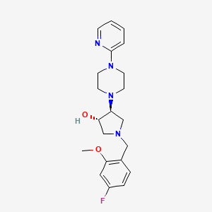 (3S*,4S*)-1-(4-fluoro-2-methoxybenzyl)-4-[4-(2-pyridinyl)-1-piperazinyl]-3-pyrrolidinol