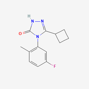 molecular formula C13H14FN3O B4530282 5-cyclobutyl-4-(5-fluoro-2-methylphenyl)-2,4-dihydro-3H-1,2,4-triazol-3-one 