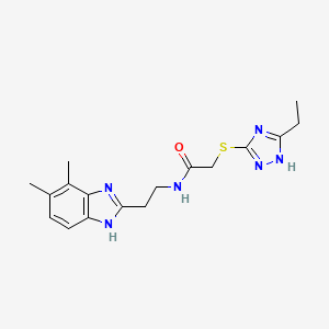 N-[2-(6,7-dimethyl-1H-benzimidazol-2-yl)ethyl]-2-[(3-ethyl-1H-1,2,4-triazol-5-yl)thio]acetamide