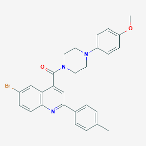 molecular formula C28H26BrN3O2 B453030 6-Bromo-4-{[4-(4-methoxyphenyl)-1-piperazinyl]carbonyl}-2-(4-methylphenyl)quinoline 