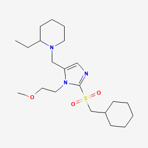 1-{[2-[(cyclohexylmethyl)sulfonyl]-1-(2-methoxyethyl)-1H-imidazol-5-yl]methyl}-2-ethylpiperidine