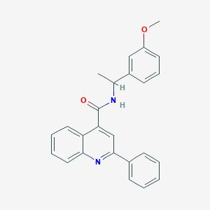 molecular formula C25H22N2O2 B453031 N-[1-(3-methoxyphenyl)ethyl]-2-phenylquinoline-4-carboxamide 
