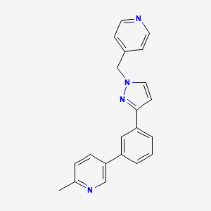 2-methyl-5-{3-[1-(4-pyridinylmethyl)-1H-pyrazol-3-yl]phenyl}pyridine