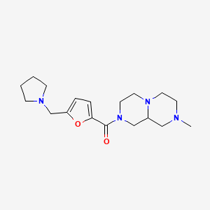 molecular formula C18H28N4O2 B4530357 2-methyl-8-[5-(pyrrolidin-1-ylmethyl)-2-furoyl]octahydro-2H-pyrazino[1,2-a]pyrazine 