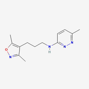 molecular formula C13H18N4O B4530377 N-[3-(3,5-dimethyl-4-isoxazolyl)propyl]-6-methyl-3-pyridazinamine 