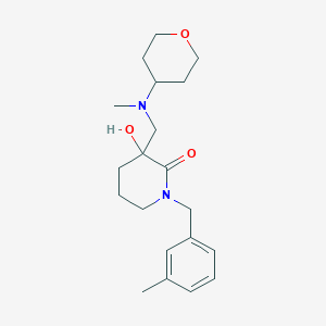 3-hydroxy-1-(3-methylbenzyl)-3-{[methyl(tetrahydro-2H-pyran-4-yl)amino]methyl}-2-piperidinone