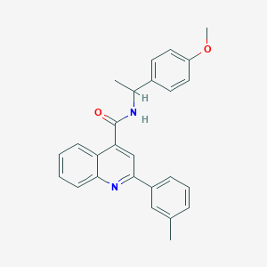 N-[1-(4-methoxyphenyl)ethyl]-2-(3-methylphenyl)quinoline-4-carboxamide