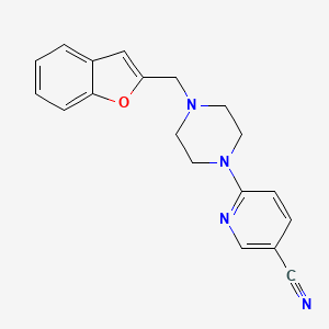 6-[4-(1-benzofuran-2-ylmethyl)piperazin-1-yl]nicotinonitrile