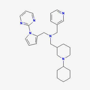 1-(1-cyclohexyl-3-piperidinyl)-N-(3-pyridinylmethyl)-N-{[1-(2-pyrimidinyl)-1H-pyrrol-2-yl]methyl}methanamine