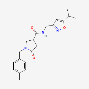 N-[(5-isopropylisoxazol-3-yl)methyl]-1-(4-methylbenzyl)-5-oxopyrrolidine-3-carboxamide