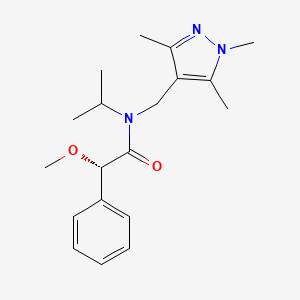 (2S)-N-isopropyl-2-methoxy-2-phenyl-N-[(1,3,5-trimethyl-1H-pyrazol-4-yl)methyl]acetamide