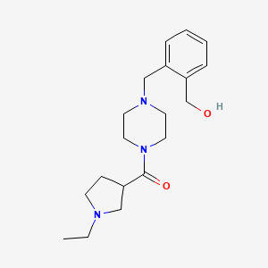 molecular formula C19H29N3O2 B4530589 [2-({4-[(1-ethylpyrrolidin-3-yl)carbonyl]piperazin-1-yl}methyl)phenyl]methanol 