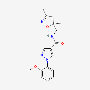 N-[(3,5-dimethyl-4,5-dihydroisoxazol-5-yl)methyl]-1-(2-methoxyphenyl)-1H-pyrazole-4-carboxamide