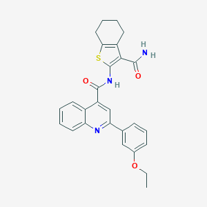 N-(3-carbamoyl-4,5,6,7-tetrahydro-1-benzothiophen-2-yl)-2-(3-ethoxyphenyl)quinoline-4-carboxamide