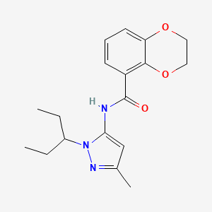 N-[1-(1-ethylpropyl)-3-methyl-1H-pyrazol-5-yl]-2,3-dihydro-1,4-benzodioxine-5-carboxamide