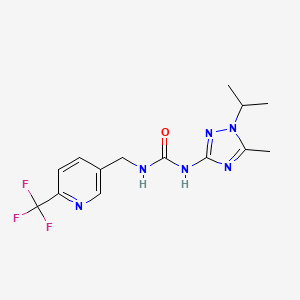 1-(5-Methyl-1-propan-2-yl-1,2,4-triazol-3-yl)-3-[[6-(trifluoromethyl)pyridin-3-yl]methyl]urea