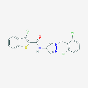 3-chloro-N-[1-(2,6-dichlorobenzyl)-1H-pyrazol-4-yl]-1-benzothiophene-2-carboxamide