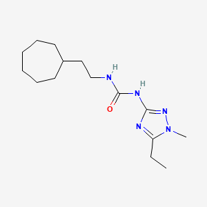 N-(2-cycloheptylethyl)-N'-(5-ethyl-1-methyl-1H-1,2,4-triazol-3-yl)urea trifluoroacetate