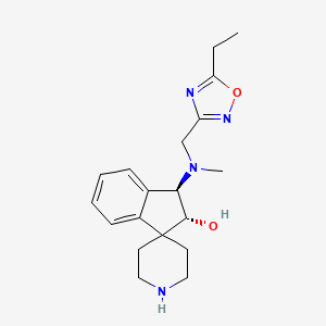 (1R,2R)-1-[(5-ethyl-1,2,4-oxadiazol-3-yl)methyl-methylamino]spiro[1,2-dihydroindene-3,4'-piperidine]-2-ol