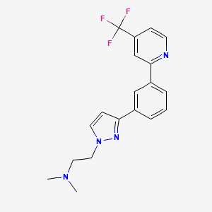 N,N-dimethyl-2-(3-{3-[4-(trifluoromethyl)-2-pyridinyl]phenyl}-1H-pyrazol-1-yl)ethanamine