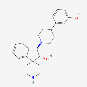 molecular formula C24H30N2O2 B4530659 rel-(2R,3R)-3-[4-(3-hydroxyphenyl)-1-piperidinyl]-2,3-dihydrospiro[indene-1,4'-piperidin]-2-ol bis(trifluoroacetate) (salt) 