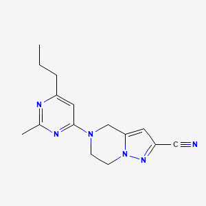 5-(2-methyl-6-propylpyrimidin-4-yl)-4,5,6,7-tetrahydropyrazolo[1,5-a]pyrazine-2-carbonitrile