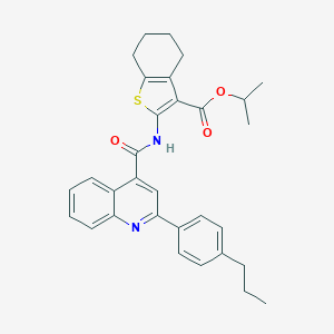 Isopropyl 2-({[2-(4-propylphenyl)-4-quinolinyl]carbonyl}amino)-4,5,6,7-tetrahydro-1-benzothiophene-3-carboxylate