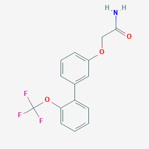 molecular formula C15H12F3NO3 B4530720 2-{[2'-(trifluoromethoxy)biphenyl-3-yl]oxy}acetamide 