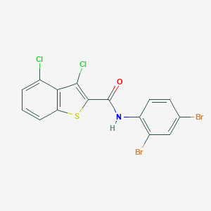 molecular formula C15H7Br2Cl2NOS B453073 3,4-dichloro-N-(2,4-dibromophenyl)-1-benzothiophene-2-carboxamide 