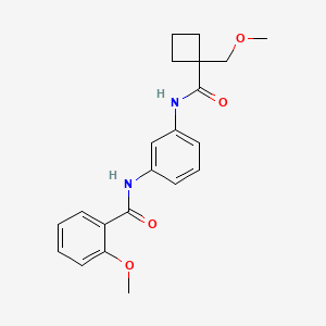 molecular formula C21H24N2O4 B4530738 2-methoxy-N-[3-({[1-(methoxymethyl)cyclobutyl]carbonyl}amino)phenyl]benzamide 