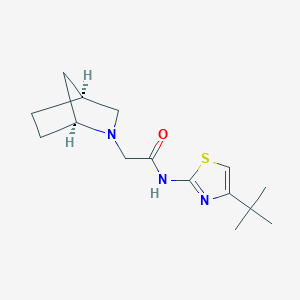 2-[(1S*,4S*)-2-azabicyclo[2.2.1]hept-2-yl]-N-(4-tert-butyl-1,3-thiazol-2-yl)acetamide