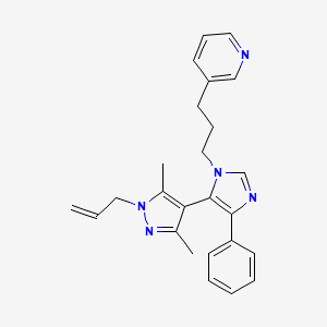 3-{3-[5-(1-allyl-3,5-dimethyl-1H-pyrazol-4-yl)-4-phenyl-1H-imidazol-1-yl]propyl}pyridine